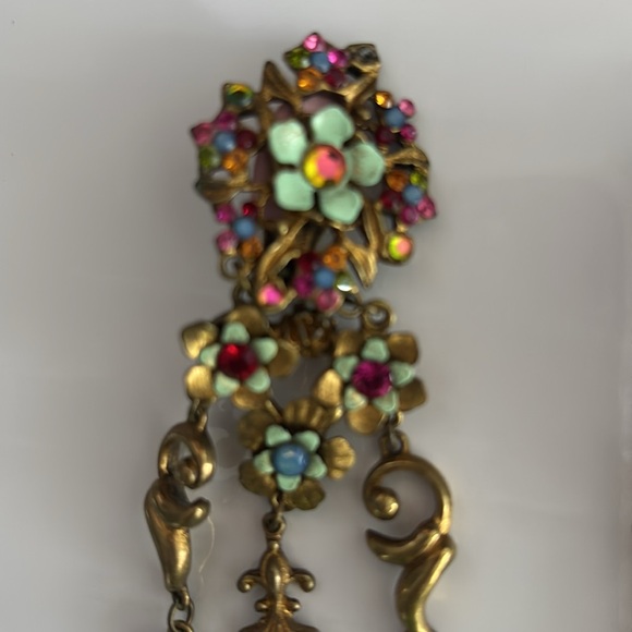 Michal Negrin Multi-Colored Cip-on Earrings - Picture 2 of 6